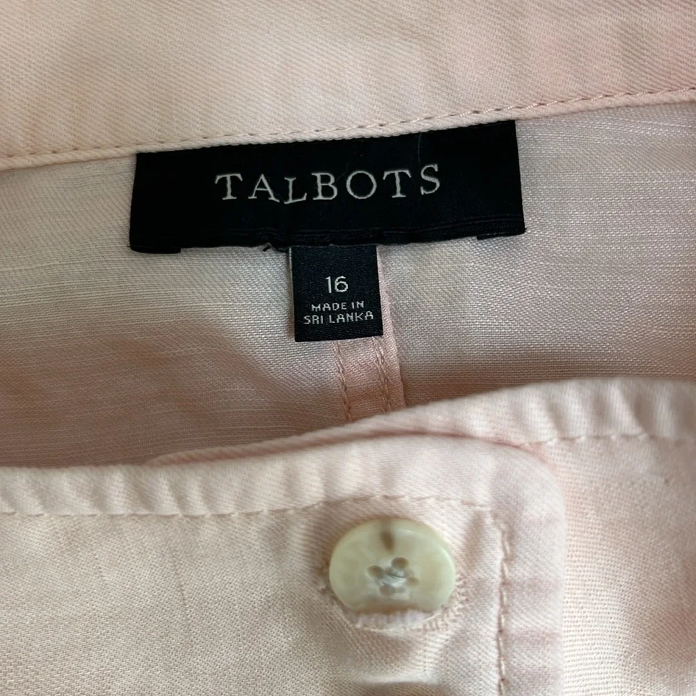 Talbots SZ 16, pale blush cotton light weight spring/summer jacket.